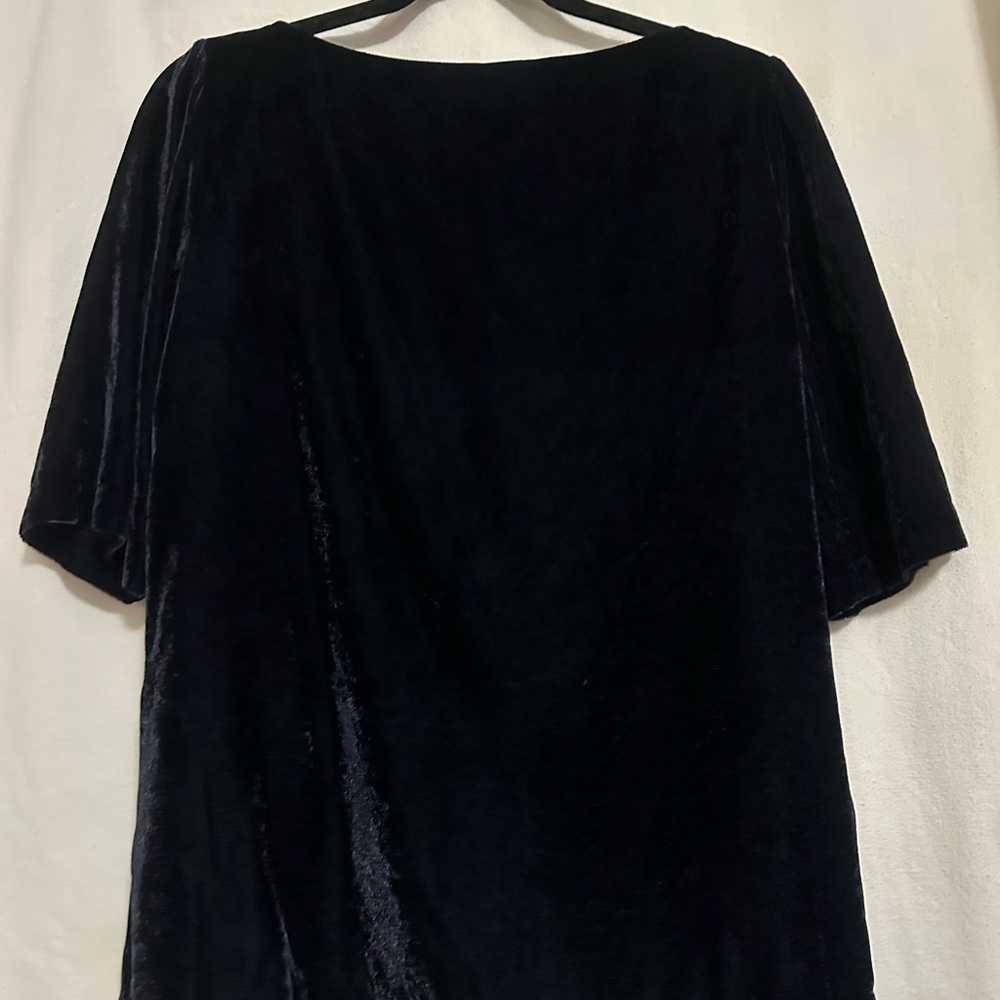 Banana Republic Navy/Black Velvet Blouse